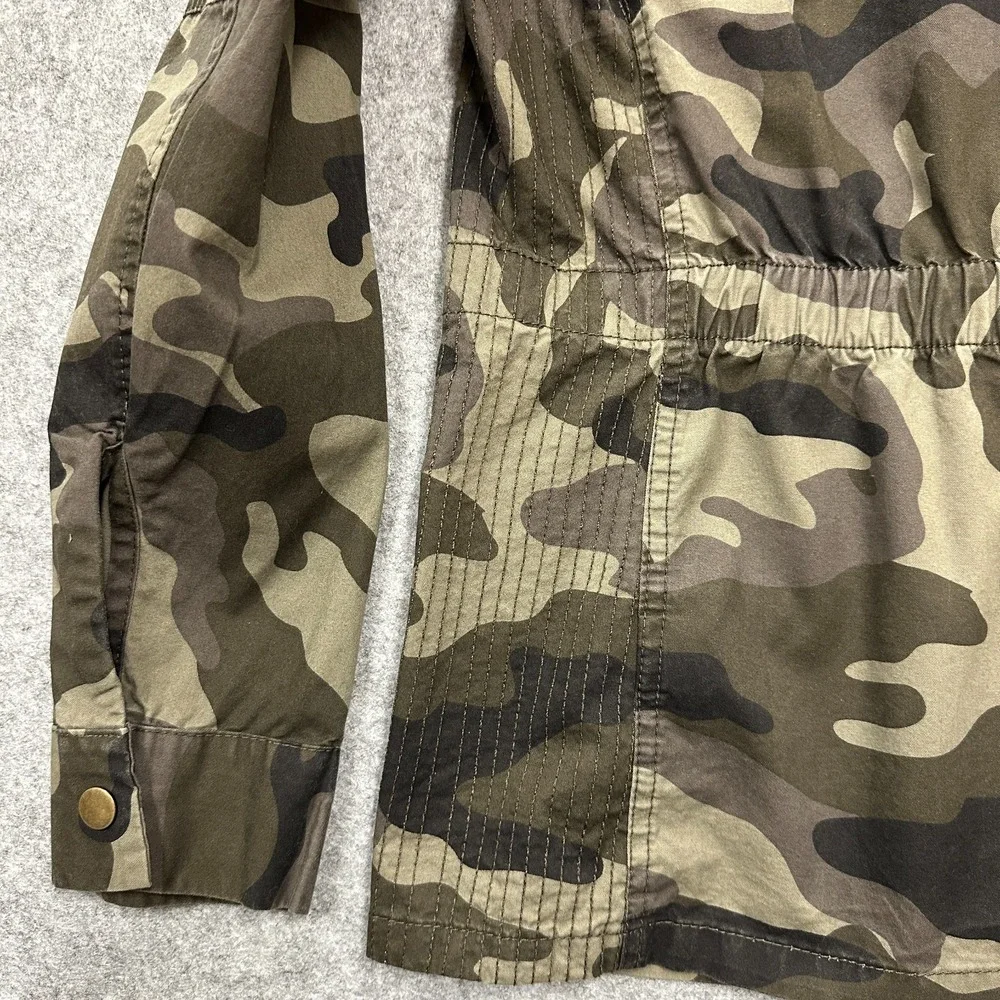 Love Tree Jacket Womens M Utility Military Style Camo Full‎ Zip Snap Pockets